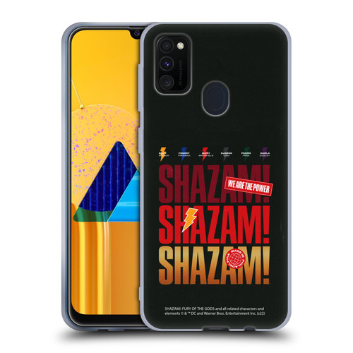Shazam!: Fury Of The Gods Graphics Logo Soft Gel Case for Samsung Galaxy M30s (2019)/M21 (2020)