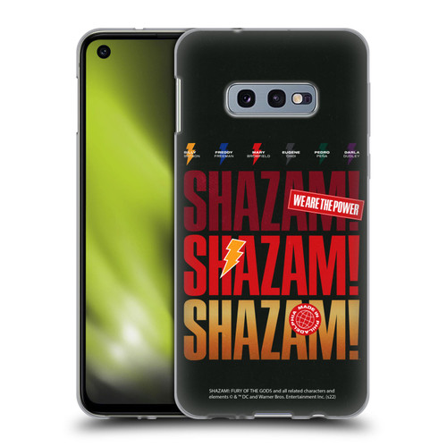 Shazam!: Fury Of The Gods Graphics Logo Soft Gel Case for Samsung Galaxy S10e