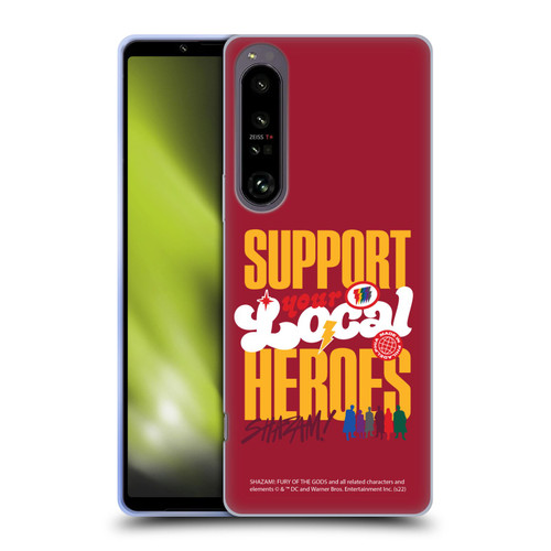 Shazam!: Fury Of The Gods Graphics Typography Soft Gel Case for Sony Xperia 1 IV