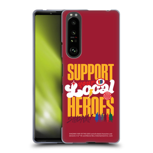 Shazam!: Fury Of The Gods Graphics Typography Soft Gel Case for Sony Xperia 1 III