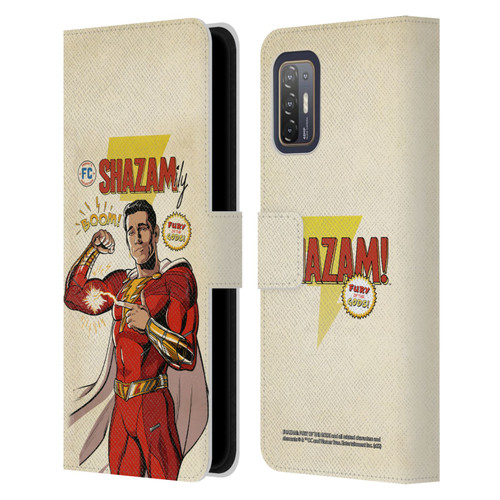 Shazam!: Fury Of The Gods Graphics Comic Leather Book Wallet Case Cover For HTC Desire 21 Pro 5G