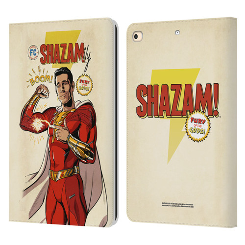 Shazam!: Fury Of The Gods Graphics Comic Leather Book Wallet Case Cover For Apple iPad 9.7 2017 / iPad 9.7 2018