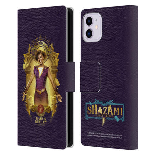 Shazam!: Fury Of The Gods Graphics Darla Leather Book Wallet Case Cover For Apple iPhone 11