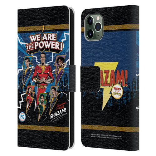 Shazam!: Fury Of The Gods Graphics Character Art Leather Book Wallet Case Cover For Apple iPhone 11 Pro Max