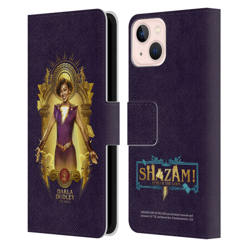 Shazam!: Fury Of The Gods Graphics Darla Leather Book Wallet Case Cover For Apple iPhone 13