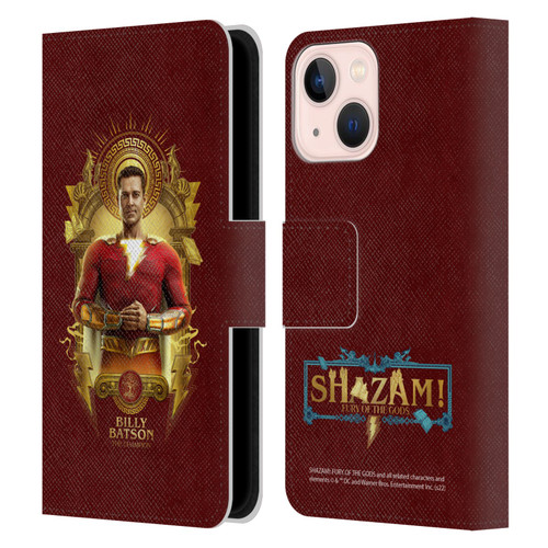 Shazam!: Fury Of The Gods Graphics Billy Leather Book Wallet Case Cover For Apple iPhone 13 Mini