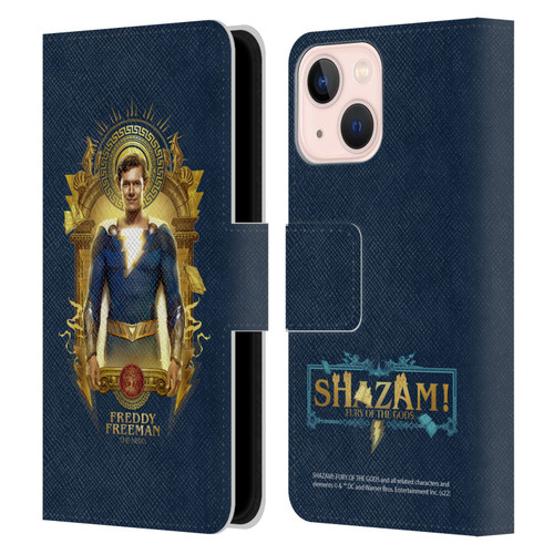 Shazam!: Fury Of The Gods Graphics Freddy Leather Book Wallet Case Cover For Apple iPhone 13 Mini