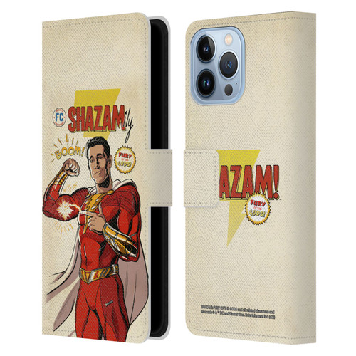 Shazam!: Fury Of The Gods Graphics Comic Leather Book Wallet Case Cover For Apple iPhone 13 Pro Max