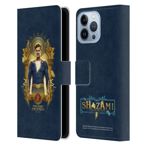 Shazam!: Fury Of The Gods Graphics Freddy Leather Book Wallet Case Cover For Apple iPhone 13 Pro Max