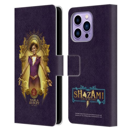 Shazam!: Fury Of The Gods Graphics Darla Leather Book Wallet Case Cover For Apple iPhone 14 Pro Max