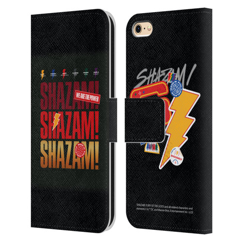 Shazam!: Fury Of The Gods Graphics Logo Leather Book Wallet Case Cover For Apple iPhone 6 / iPhone 6s