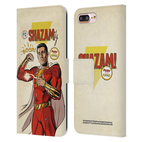 Shazam!: Fury Of The Gods Graphics Comic Leather Book Wallet Case Cover For Apple iPhone 7 Plus / iPhone 8 Plus