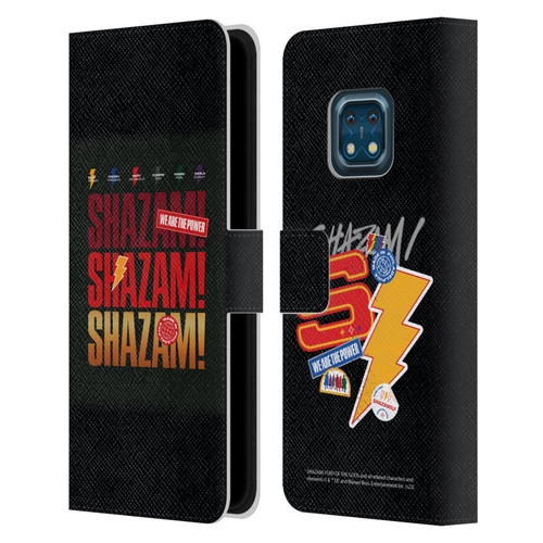 Shazam!: Fury Of The Gods Graphics Logo Leather Book Wallet Case Cover For Nokia XR20