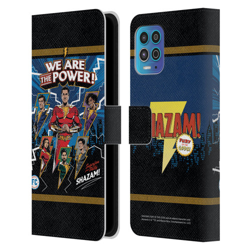 Shazam!: Fury Of The Gods Graphics Character Art Leather Book Wallet Case Cover For Motorola Moto G100