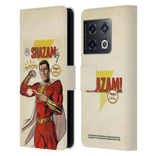 Shazam!: Fury Of The Gods Graphics Comic Leather Book Wallet Case Cover For OnePlus 10 Pro