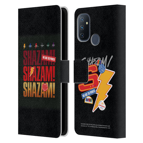 Shazam!: Fury Of The Gods Graphics Logo Leather Book Wallet Case Cover For OnePlus Nord N100