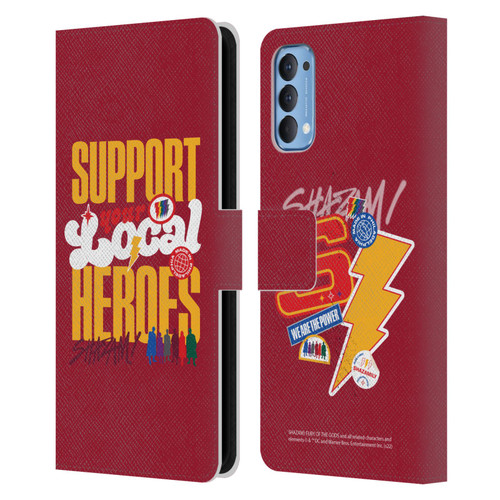 Shazam!: Fury Of The Gods Graphics Typography Leather Book Wallet Case Cover For OPPO Reno 4 5G