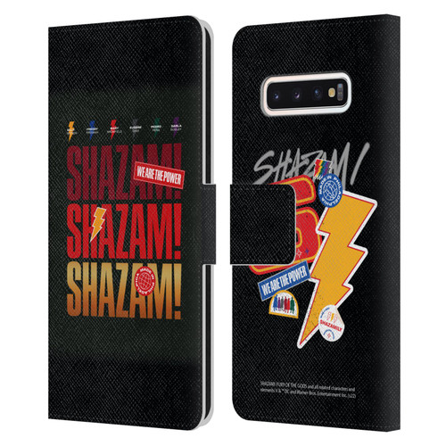 Shazam!: Fury Of The Gods Graphics Logo Leather Book Wallet Case Cover For Samsung Galaxy S10