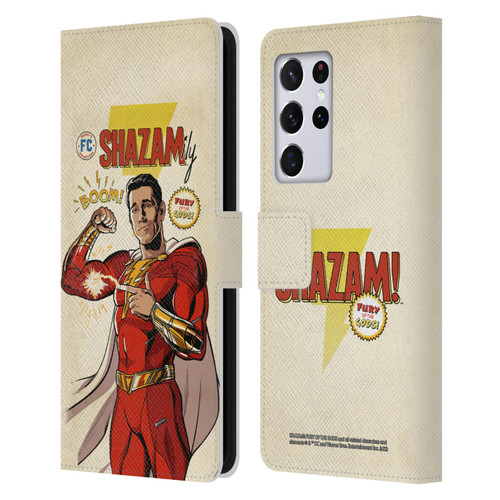 Shazam!: Fury Of The Gods Graphics Comic Leather Book Wallet Case Cover For Samsung Galaxy S21 Ultra 5G