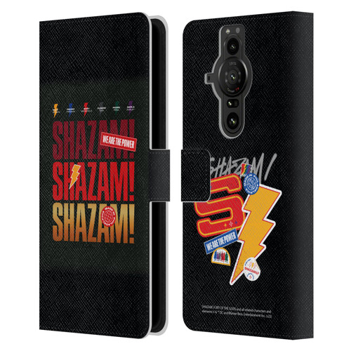 Shazam!: Fury Of The Gods Graphics Logo Leather Book Wallet Case Cover For Sony Xperia Pro-I
