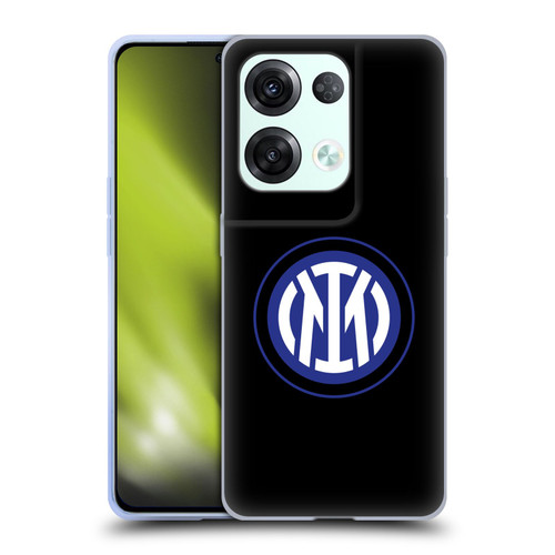 Fc Internazionale Milano Badge Logo On Black Soft Gel Case for OPPO Reno8 Pro