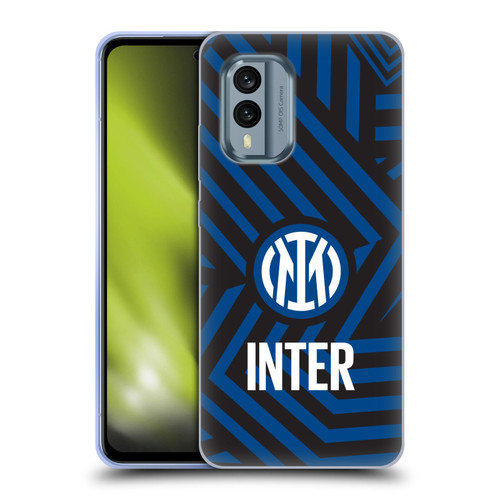 Fc Internazionale Milano Patterns Abstract 1 Soft Gel Case for Nokia X30