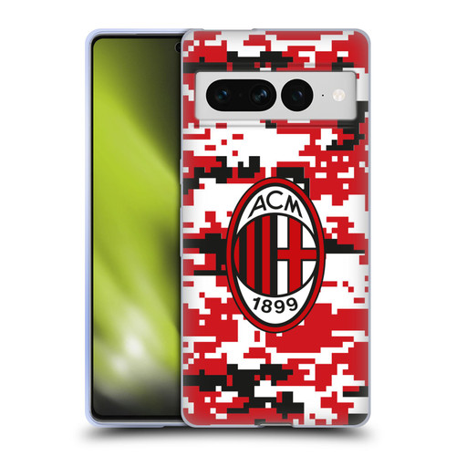 AC Milan Crest Patterns Digital Camouflage Soft Gel Case for Google Pixel 7 Pro