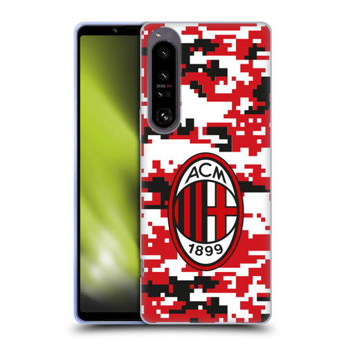 AC Milan Crest Patterns Digital Camouflage Soft Gel Case for Sony Xperia 1 IV