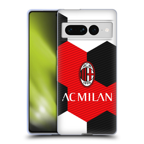 AC Milan Crest Ball Soft Gel Case for Google Pixel 7 Pro