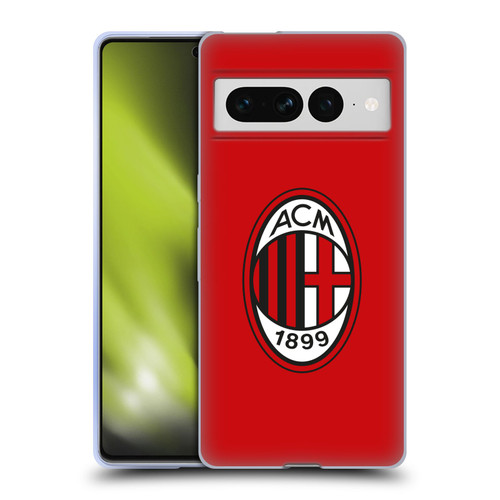 AC Milan Crest Full Colour Red Soft Gel Case for Google Pixel 7 Pro
