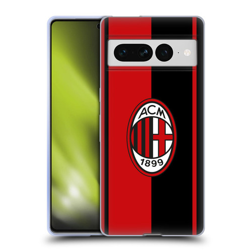 AC Milan Crest Red And Black Soft Gel Case for Google Pixel 7 Pro