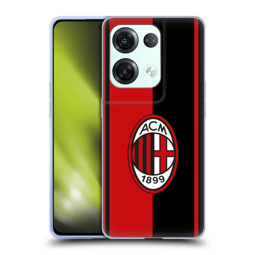 AC Milan Crest Red And Black Soft Gel Case for OPPO Reno8 Pro
