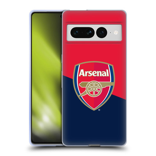 Arsenal FC Crest 2 Red & Blue Logo Soft Gel Case for Google Pixel 7 Pro