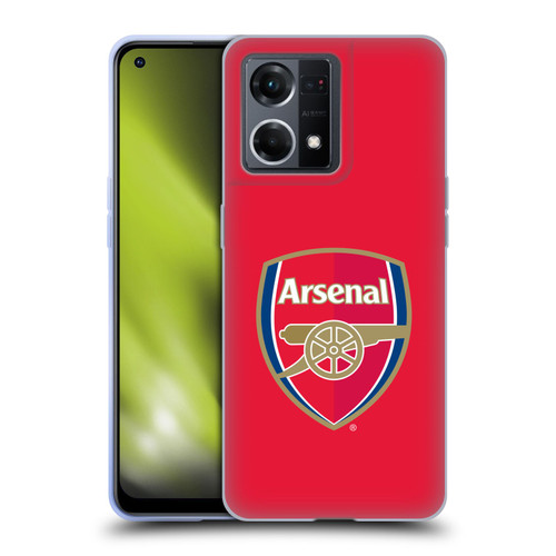 Arsenal FC Crest 2 Full Colour Red Soft Gel Case for OPPO Reno8 4G