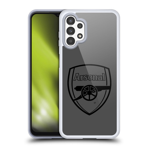 Arsenal FC Crest 2 Black Logo Soft Gel Case for Samsung Galaxy A13 (2022)