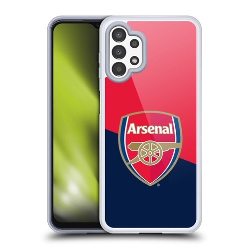 Arsenal FC Crest 2 Red & Blue Logo Soft Gel Case for Samsung Galaxy A13 (2022)