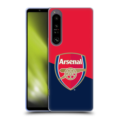 Arsenal FC Crest 2 Red & Blue Logo Soft Gel Case for Sony Xperia 1 IV
