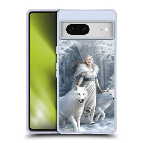 Anne Stokes Wolves Winter Guardians Soft Gel Case for Google Pixel 7