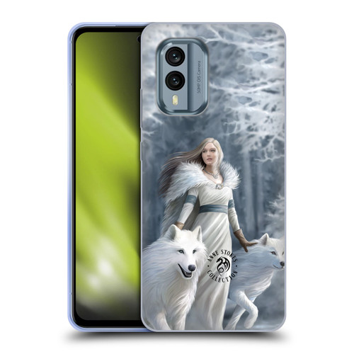 Anne Stokes Wolves Winter Guardians Soft Gel Case for Nokia X30