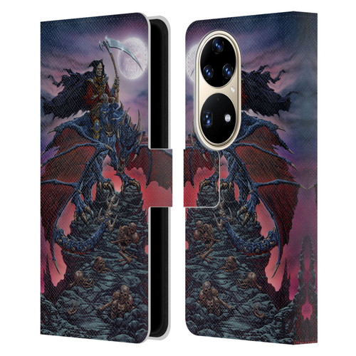 Ed Beard Jr Dragons Reaper Leather Book Wallet Case Cover For Huawei P50 Pro