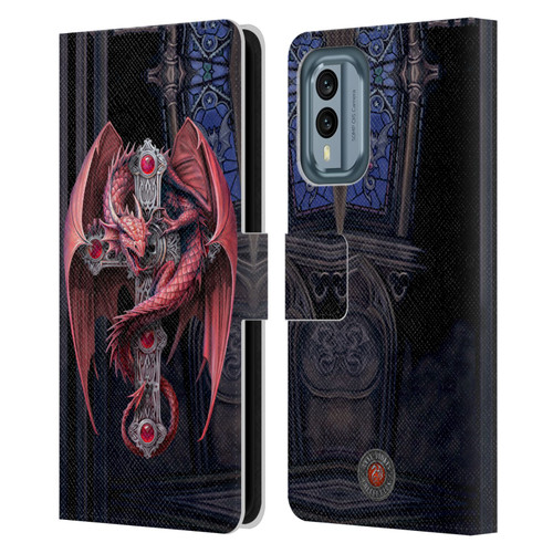 Anne Stokes Dragons Gothic Guardians Leather Book Wallet Case Cover For Nokia X30