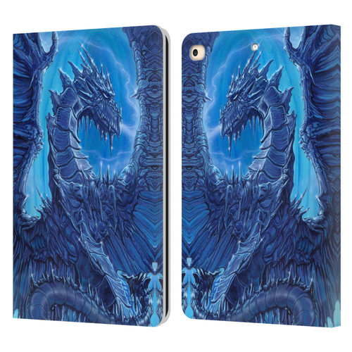 Ed Beard Jr Dragons Glacier Leather Book Wallet Case Cover For Apple iPad 9.7 2017 / iPad 9.7 2018