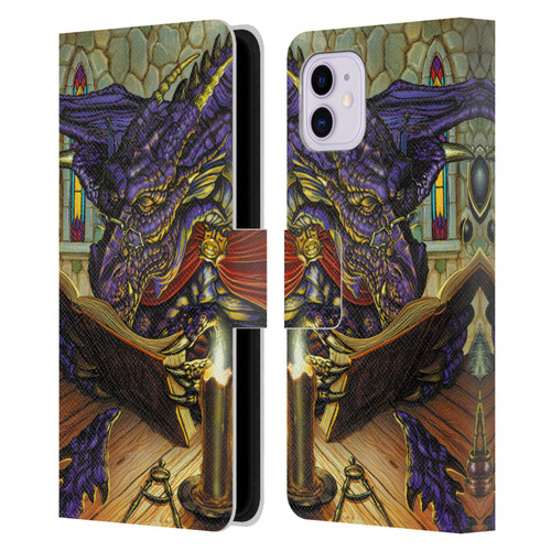 Ed Beard Jr Dragons A Good Book Leather Book Wallet Case Cover For Apple iPhone 11