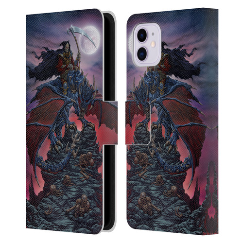 Ed Beard Jr Dragons Reaper Leather Book Wallet Case Cover For Apple iPhone 11