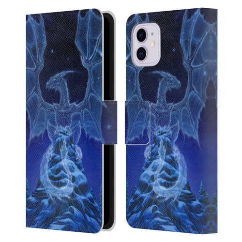 Ed Beard Jr Dragons Winter Spirit Leather Book Wallet Case Cover For Apple iPhone 11