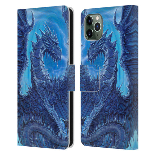 Ed Beard Jr Dragons Glacier Leather Book Wallet Case Cover For Apple iPhone 11 Pro Max