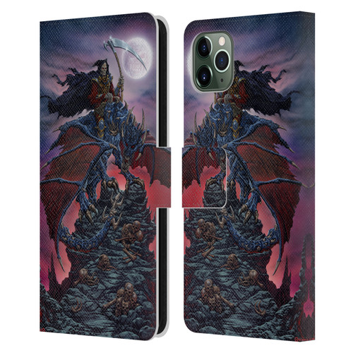 Ed Beard Jr Dragons Reaper Leather Book Wallet Case Cover For Apple iPhone 11 Pro Max