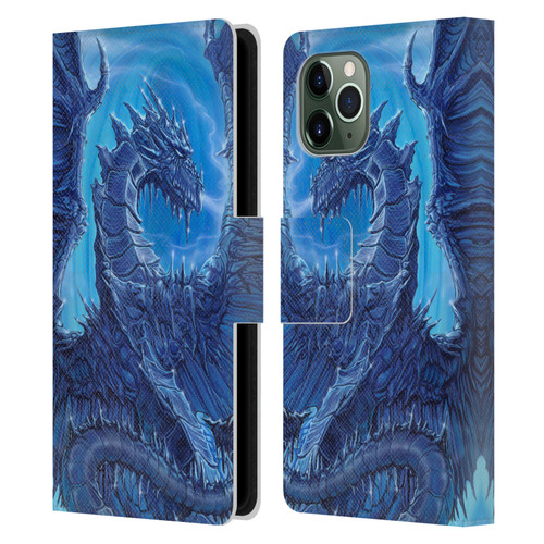 Ed Beard Jr Dragons Glacier Leather Book Wallet Case Cover For Apple iPhone 11 Pro