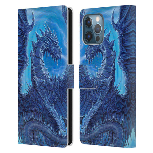 Ed Beard Jr Dragons Glacier Leather Book Wallet Case Cover For Apple iPhone 12 Pro Max