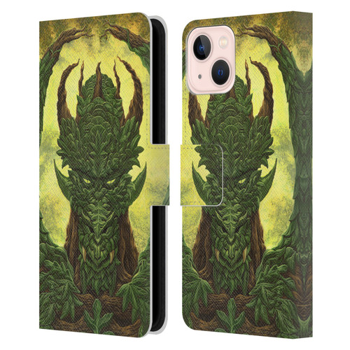 Ed Beard Jr Dragons Green Guardian Greenman Leather Book Wallet Case Cover For Apple iPhone 13